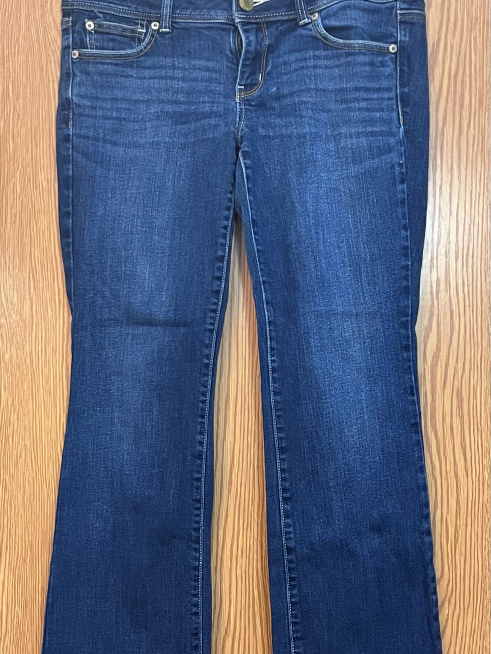 American Eagle Dark Blue Stretch Bootcut Jeans 10 Short